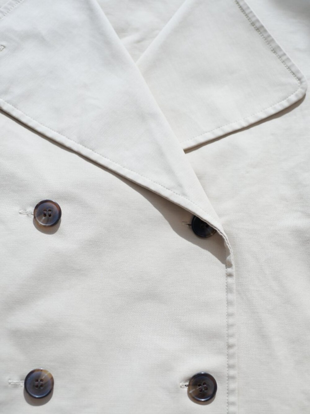 Nordstrom Beige Double Breasted Trench Coat Jacket Size S - Picture 3 of 4